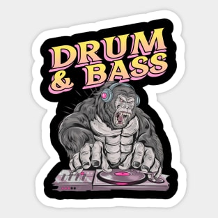 DRUM & BASS (ape) Sticker